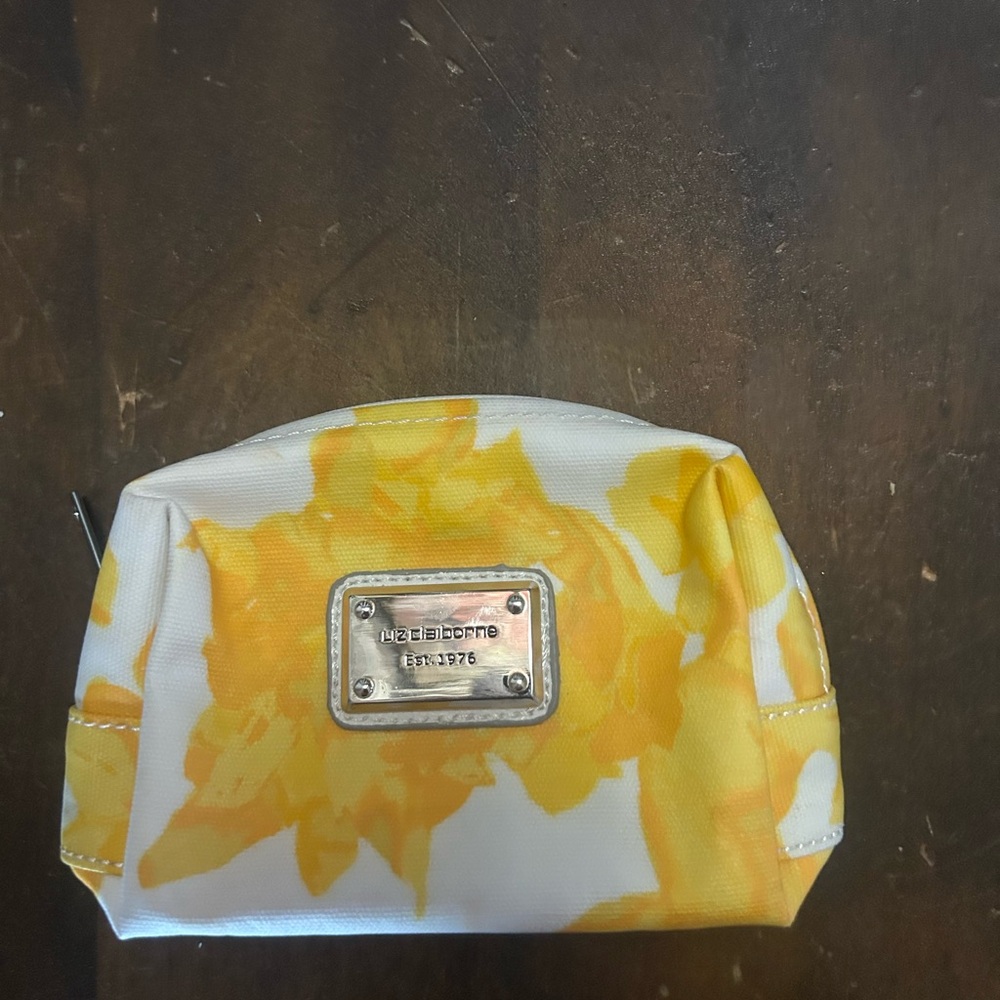 liz claiborne yellow floral mini women's bag/pouch bag